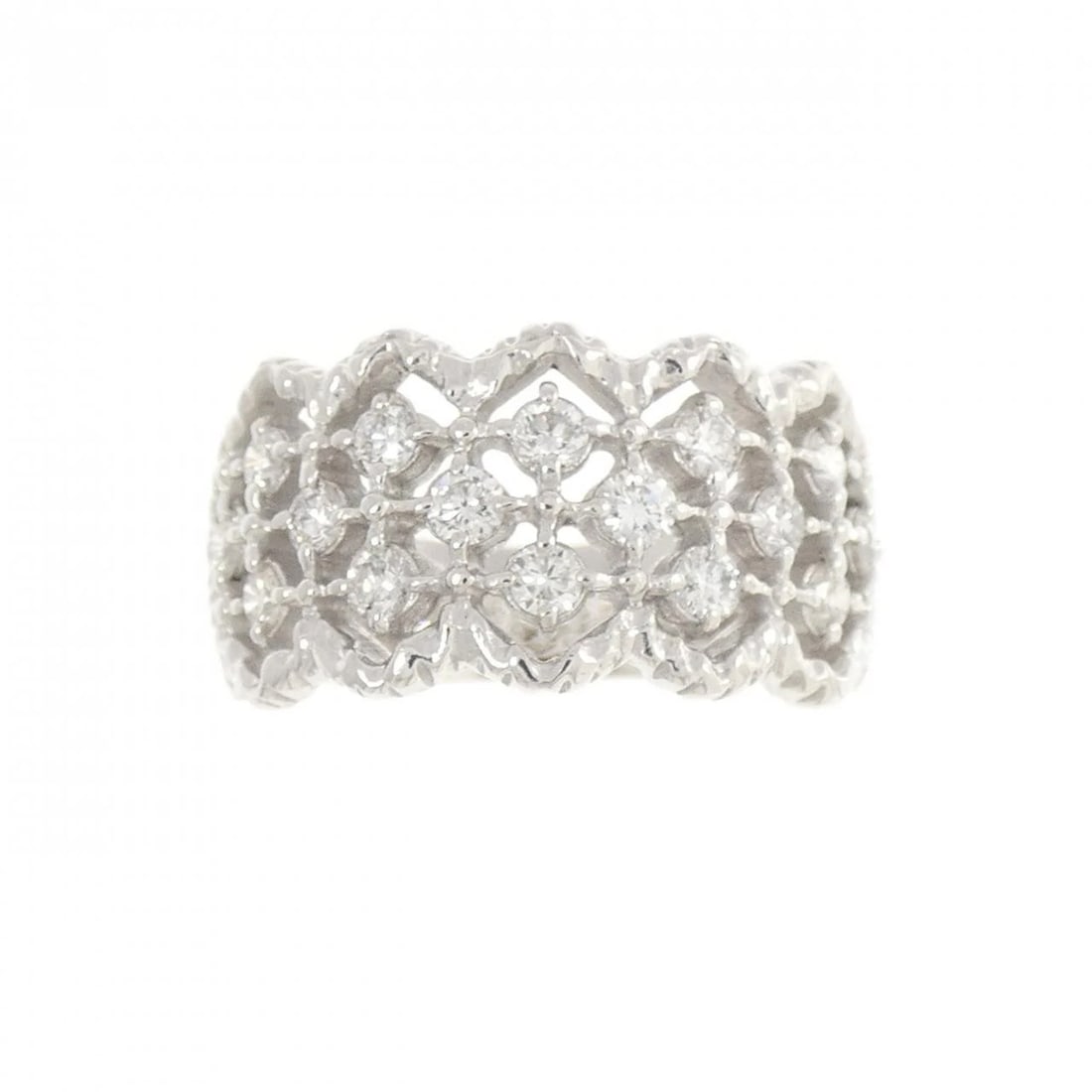 K18WG DIAMOND RING - 2