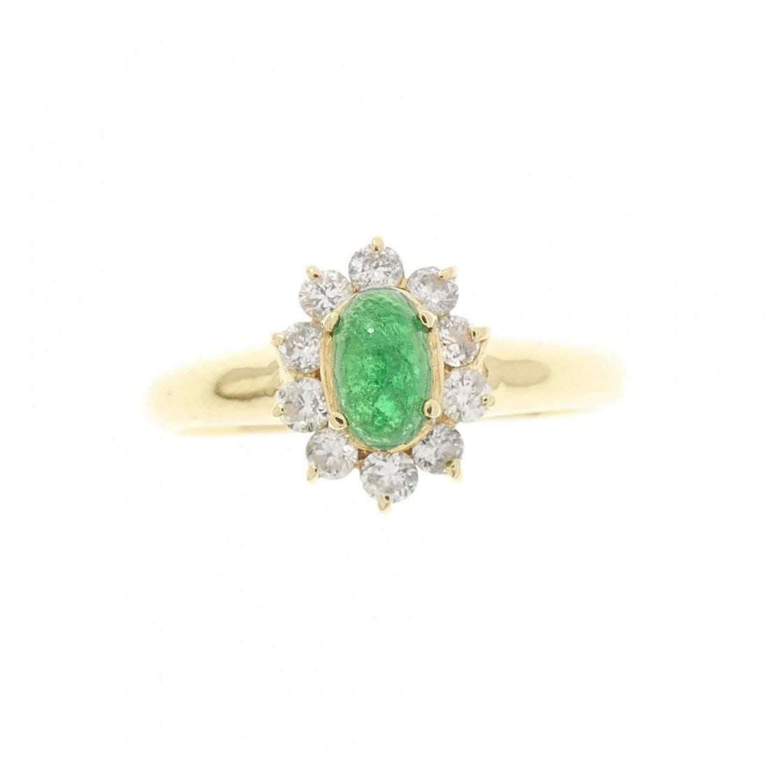 K18YG EMERALD RING - 2