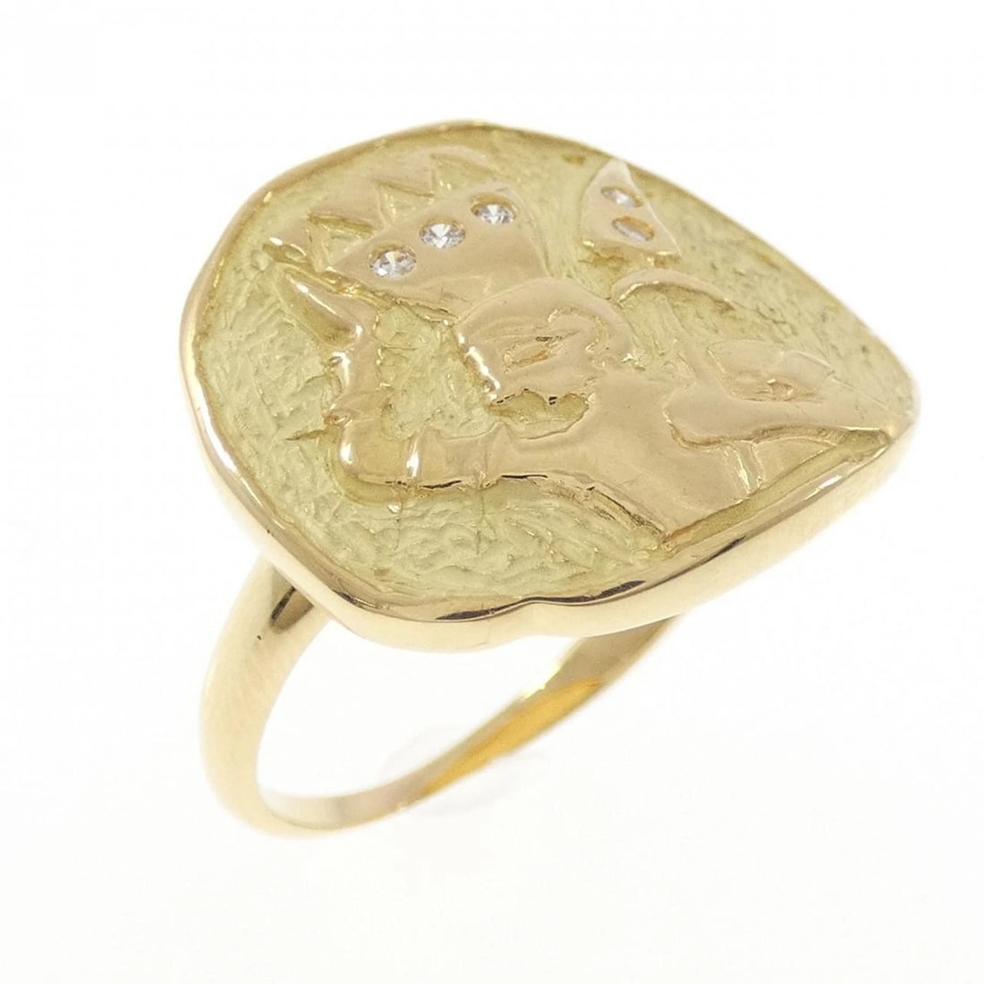 K18YG DIAMOND RING: K18YG Diamond Ring Brand: Unbranded Type/Style: Diamond Ring Material: K18YG Color: YG Size: US6 3/4 Accessories: None Accessories Notice: When purchasing pre-owned goods, please refer to the photos