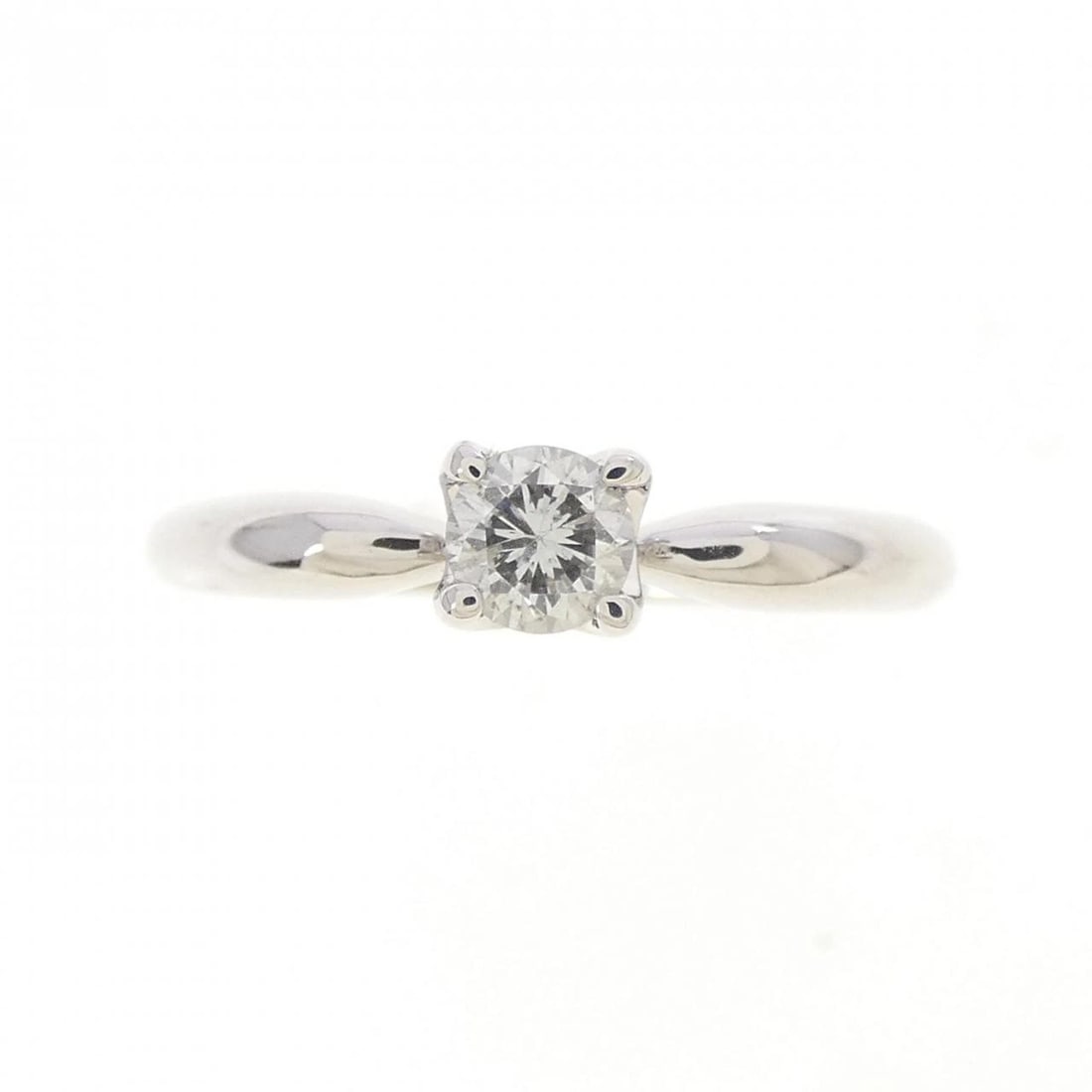 K18WG SOLITAIRE DIAMOND RING - 2