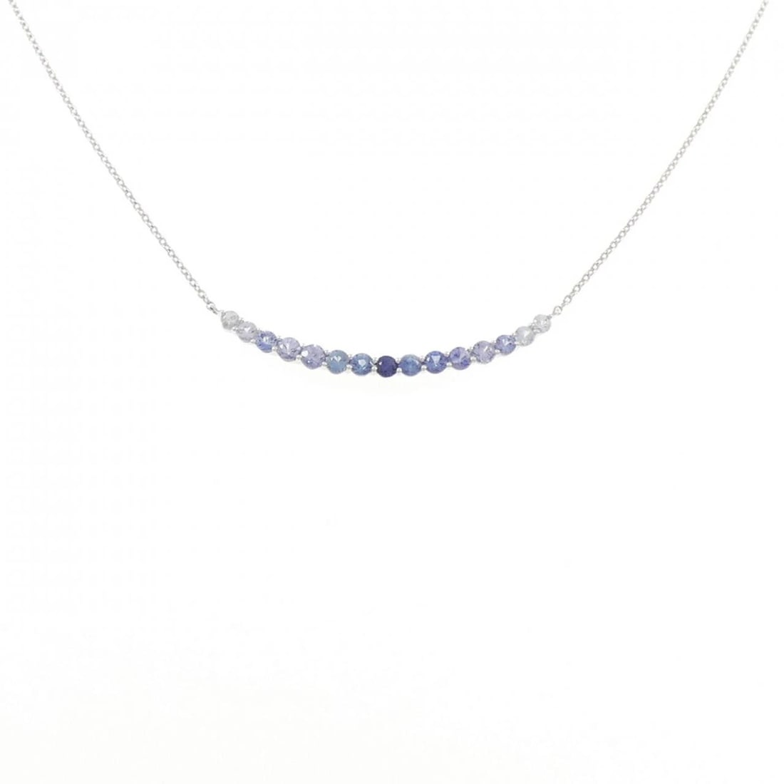 STAR JEWELRY SAPPHIRE NECKLACE: Star Jewelry Sapphire Necklace Brand: STAR JEWELRY Type/Style: Star Jewelry Necklace Material: K18 white gold Color: WG Size: Actual Size Pendant length approx. x width approx.: 2.2mmx31.5mm Chain