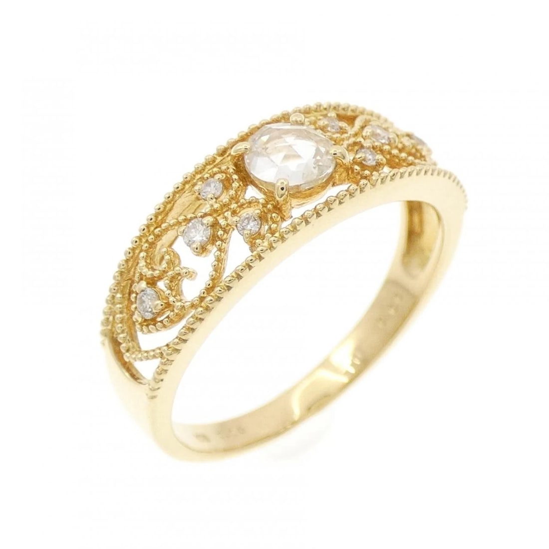 K18YG DIAMOND RING: K18YG Diamond Ring Brand: Unbranded Type/Style: Diamond Ring Material: Color: Size: US6 1/4 Accessories: None Accessories Notice: When purchasing pre-owned goods, please refer to the photos of the