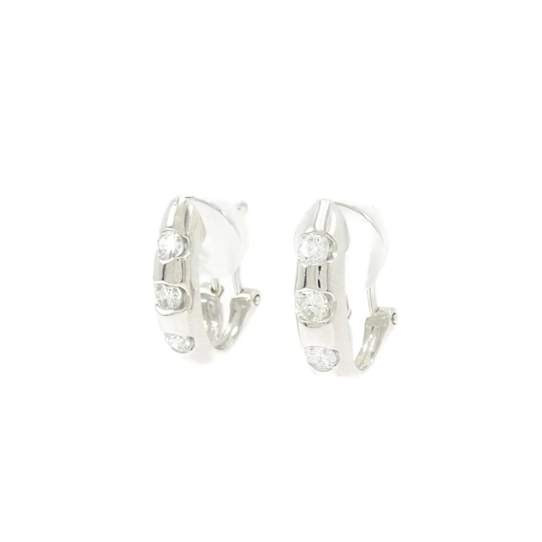 PT900 DIAMOND PIERCE/EARRING - 2