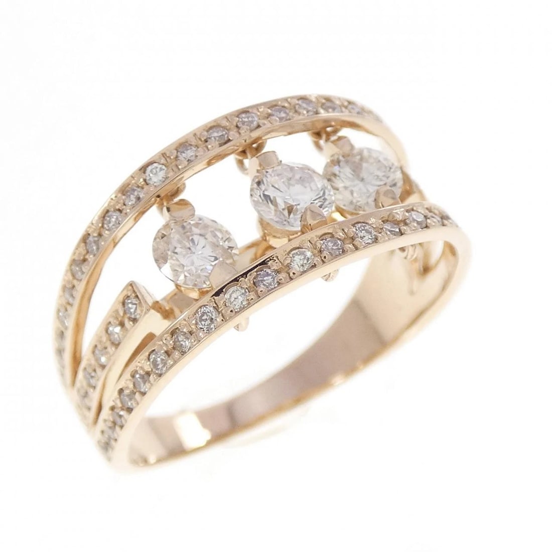 K18PG DIAMOND RING: K18PG Diamond Ring Brand: Unbranded Type/Style: Diamond Ring Material: Color: Size: US5 1/4 Accessories: None Accessories Notice: When purchasing pre-owned goods, please refer to the photos of the