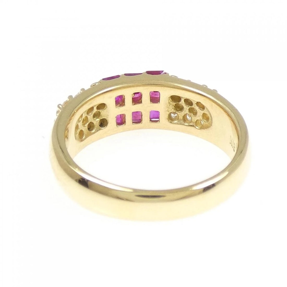 18K YELLOW GOLD RUBY RING - 3
