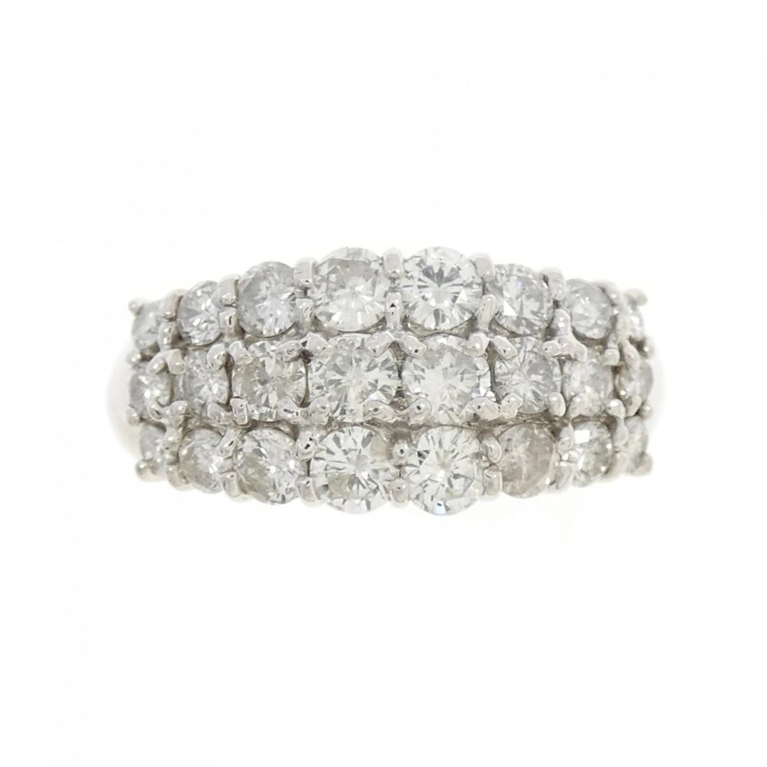 PT850 PAVE DIAMOND RING: PT850 Pave Diamond Ring Brand: Unbranded Type/Style: Diamond ring Material: PT850 Color:None Size: US8.25 Accessories: None Accessories Notice: When purchasing pre-owned goods, please refer to the