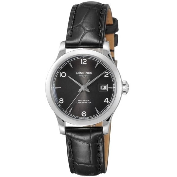 LONGINES STAINLESS STEEL BLACK WATCH: Longines Stainless Steel Black Watch Brand: Longines Type/Style: Wristwatch Material: Case Material Stainless steel Color: Dial color Black Size: Case size: Approx. 30mm (excluding crown)