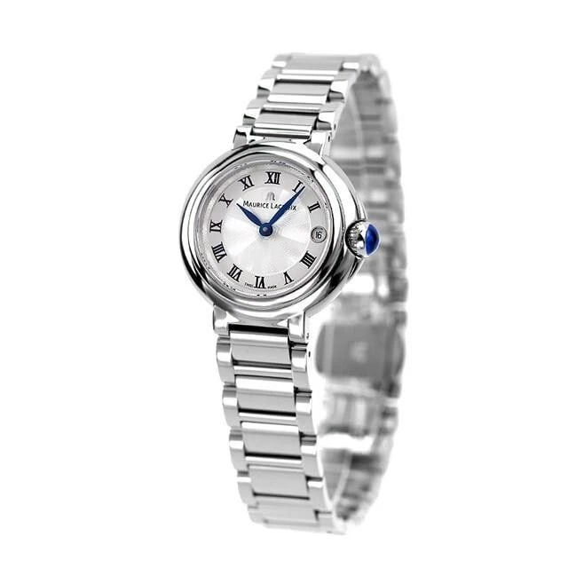 MAURICE LACROIX FIABA DATE WATCH: Maurice Lacroix Fiaba Date Watch Brand: Maurice Lacroix Type/Style: Wristwatch Material: Case Material Stainless steel Color: Dial: Silver dial Size: Size: 28mm (diameter) Accessories: None