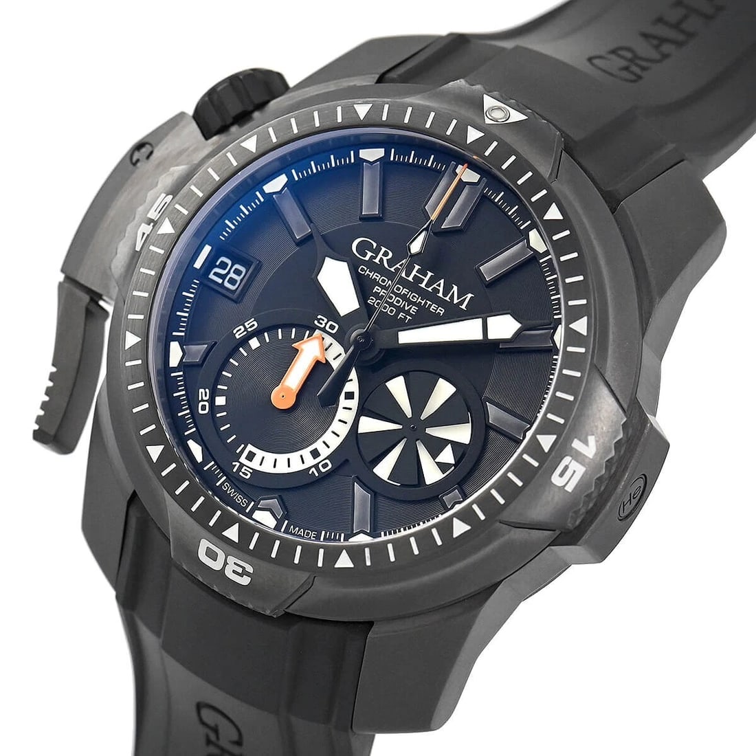 GRAHAM CHRONOFIGHTER PRODIVE WATCH: Graham Chronofighter Prodive Watch Brand: Graham Type/Style: Wristwatch Material: Case Material Material (Main) Stainless steel (PVD coating) Color: Black Size: Case Size 47.0mm Accessories: None