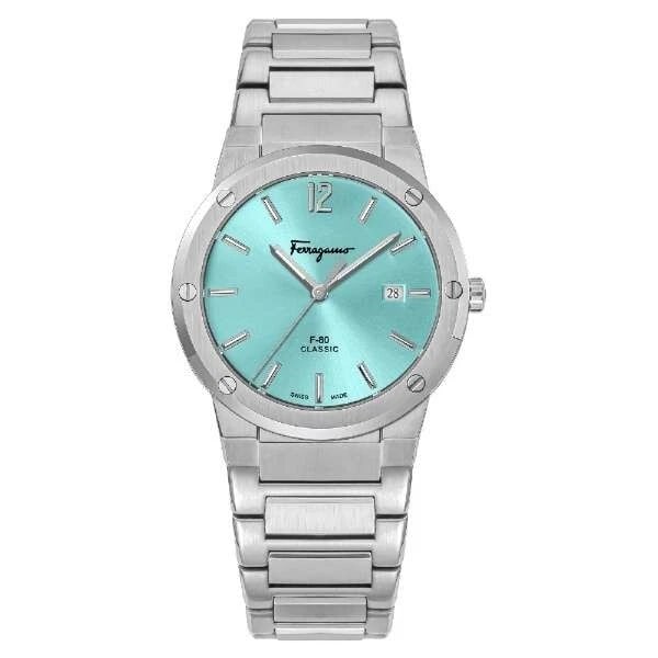SALVATORE FERRAGAMO CLASSIC BLUE WATCH: Salvatore Ferragamo Classic Blue Watch Brand: Salvatore Ferragamo Type/Style: Wristwatch Material: Case Material stainless steel Band material stainless steel Color: Dial Color Blue Size: [Case size]