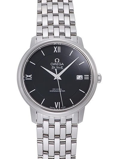 OMEGA DE VILLE PRESTIGE CO-AXIAL BLACK WATCH: Omega De Ville Prestige Co-Axial Black Watch Brand: OMEGA Type/Style: Wristwatch Material: Case Material Material SS Color: Color Black Dial Size: Case diameter 36.8mm Accessories: None Accessories