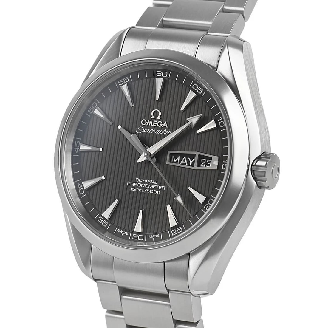 OMEGA SEAMASTER AQUA TERRA CO-AXIAL CHRONOMETER ANNUAL WATCH: OMEGA Seamaster Aqua Terra Co-Axial Chronometer Annual Watch Brand: OMEGA Type/Style: Wristwatch Material: Case Material Material (Main) Stainless steel Color: Gray Size: Case size 43.0mm