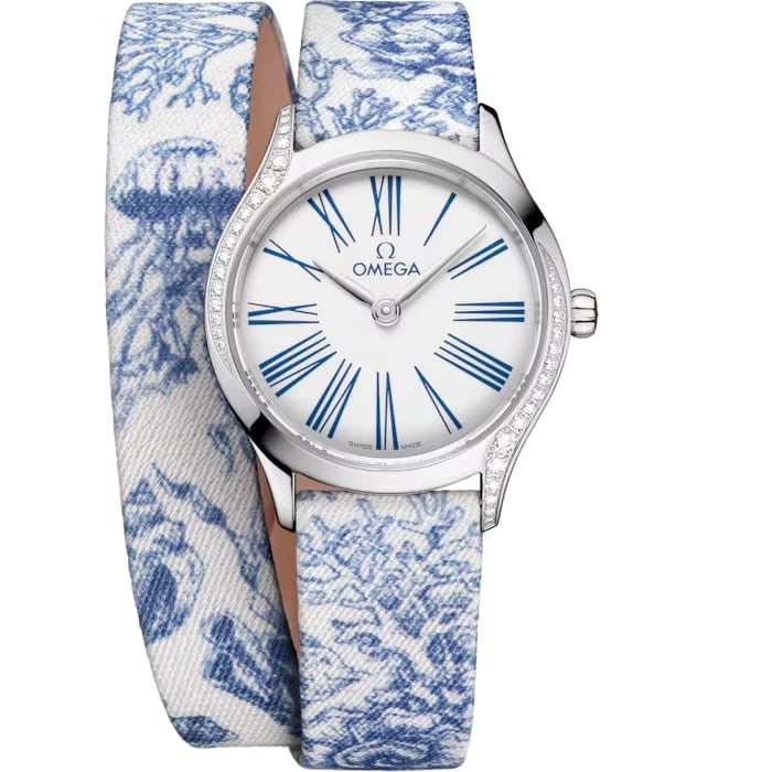 OMEGA DE VILLE MINI TRESOR WATCH: OMEGA De Ville Mini Tresor Watch Brand: OMEGA Type/Style: Wristwatch Material: Case Material Stainless Steel Color: Dial Color: White Size: Case Diameter: 26 x 26 mm Accessories: None Accessories