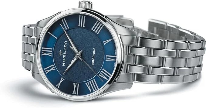 HAMILTON JAZZMASTER AUTOMATIC BLUE DIAL WATCH - 3