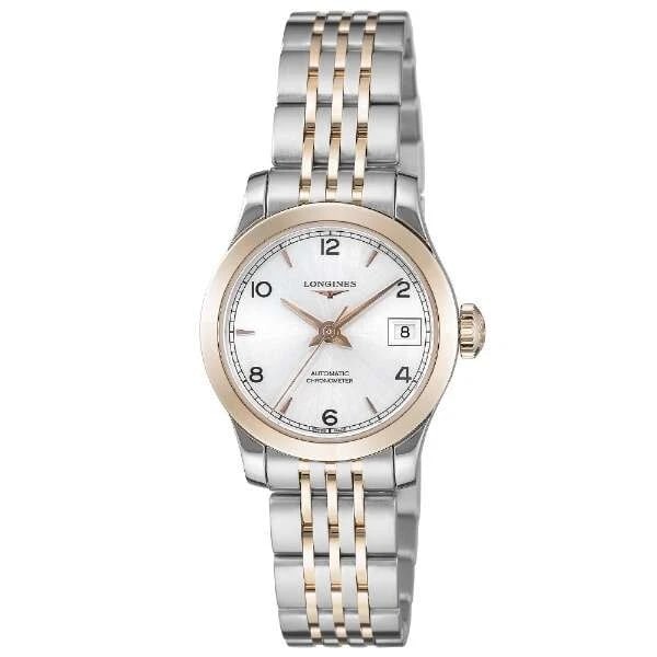 LONGINES RECORD WATCH: Longines Record Watch Brand: Longines Type/Style: Wristwatch Material: Case Material (Gold: 18K) yellow gold / stainless steel Color: Dial Color Silver Size: Case Diameter 26 x 26 mm Accessories: