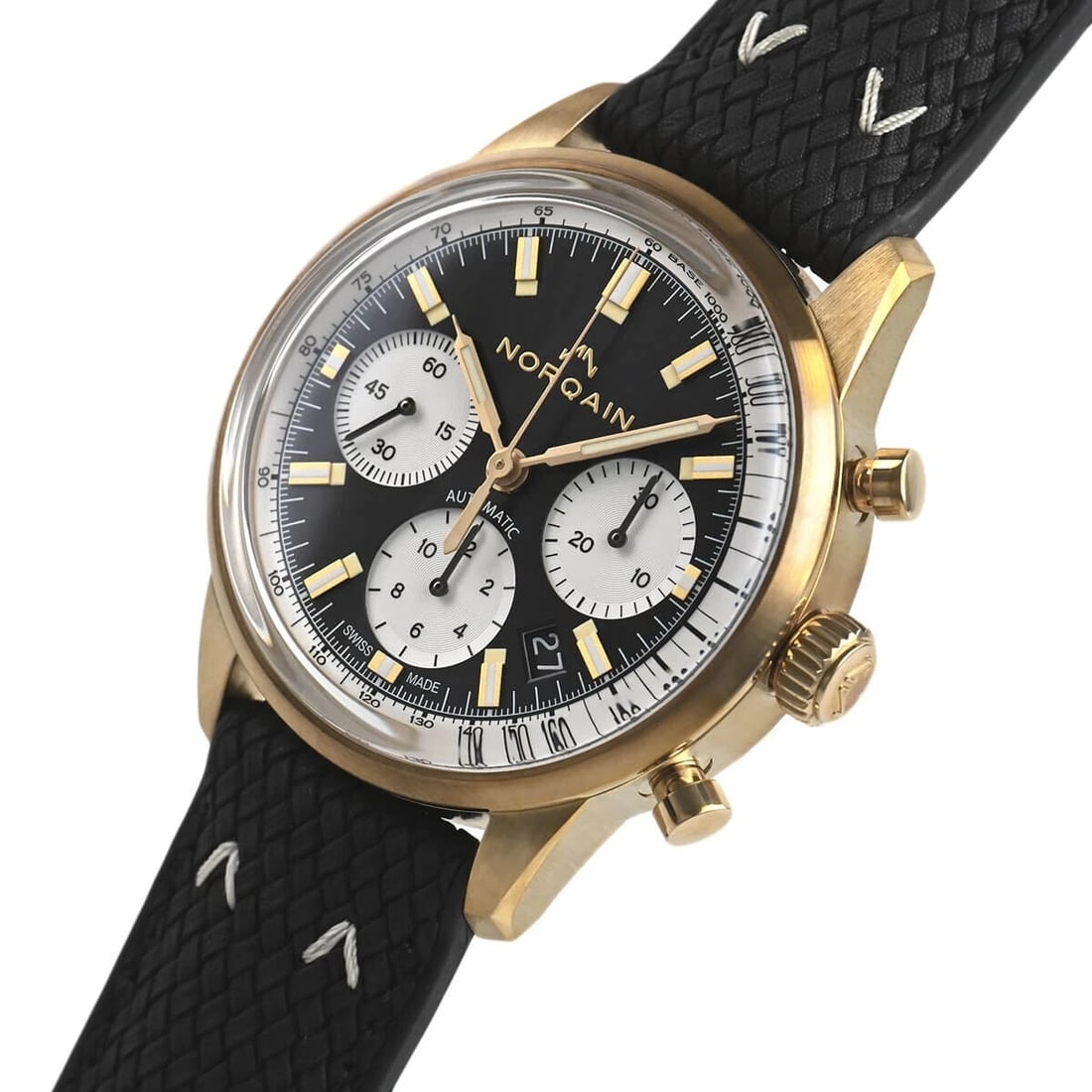 NORQAIN EDITION WORLDWIDE WATCH: NORQAIN Edition worldwide Watch Brand: NORQAIN Type/Style: Wristwatch Material: Case Material Material (main) Bronze Color: Black/White Size: Case Size 40.0mm Accessories: None Accessories Notice: