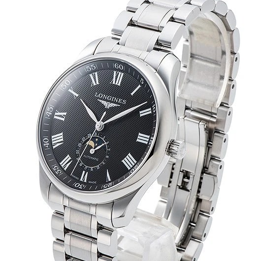 LONGINES MASTER COLLECTION MOON PHASE BLACK WATCH - 2