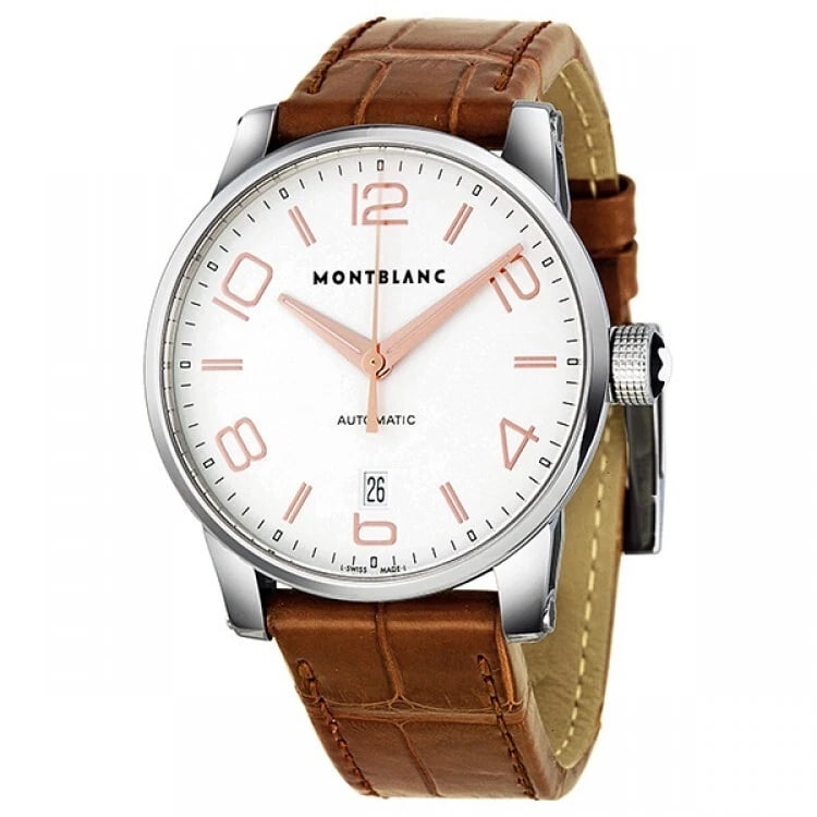 MONTBLANC TIME WALKER AUTOMATIC WATCH: MONTBLANC Time Walker Automatic Watch Brand: Montblanc Type/Style: Wristwatch Material: Case Material Stainless steel Color: Dial color: Silver Size: Case diameter: 39 mm Accessories: None