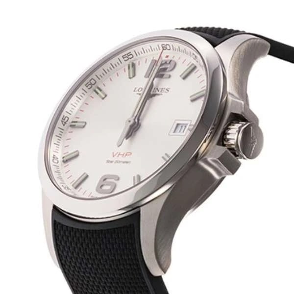 LONGINES CONQUEST V.H.P. SILVER WATCH - 3