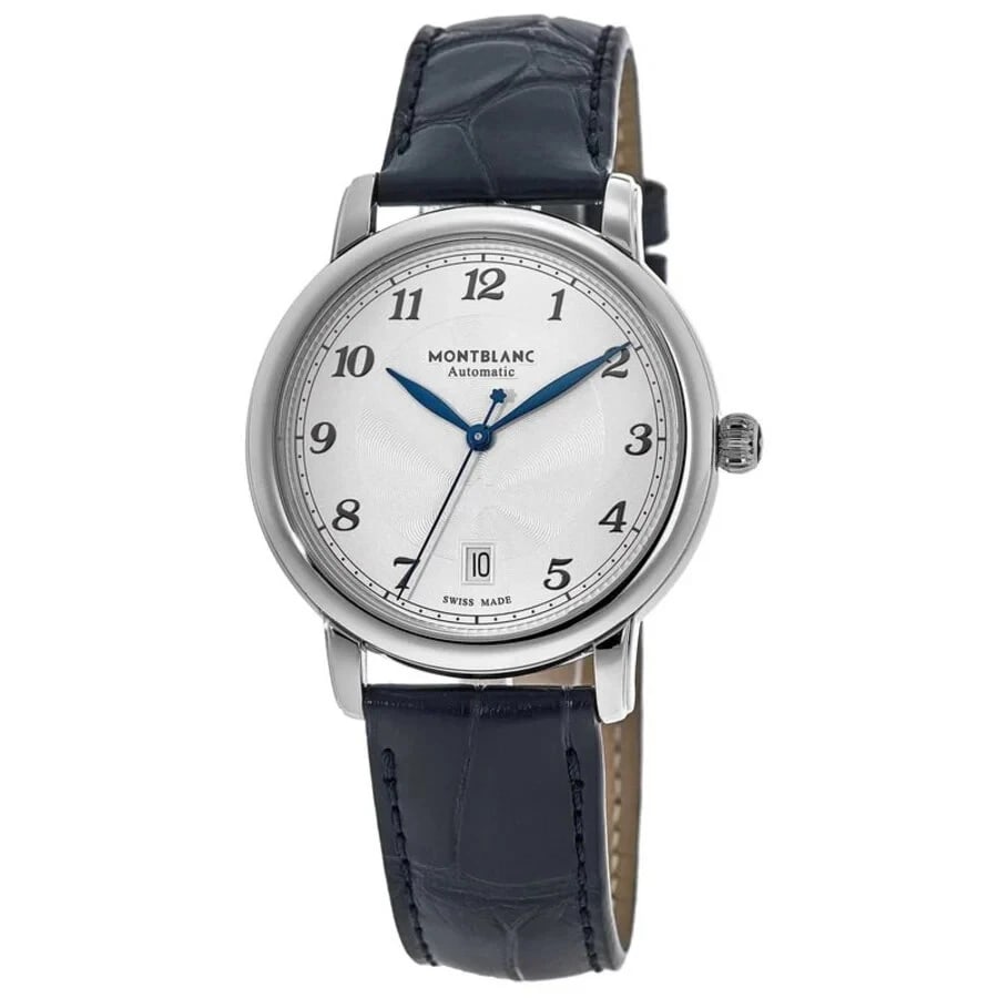 MONTBLANC STAR LEGACY LEGACY LEATHER WATCH: Montblanc Star Legacy Legacy Leather Watch Brand: Montblanc Type/Style: Wristwatch Material: Case Material Stainless steel Color: Dial color Silver Size: Case size Approx. (excluding crown)