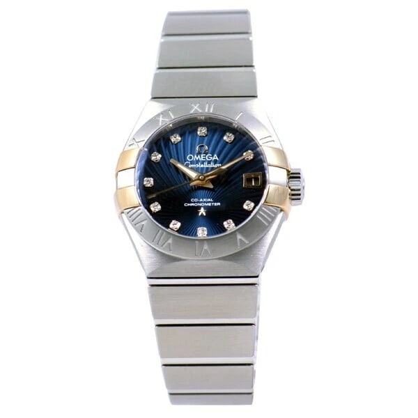 OMEGA CONSTELLATION CO-AXIAL AUTOMATIC WATCH: OMEGA Constellation CO-AXIAL Automatic Watch Brand: OMEGA Type/Style: Wristwatch Material: Case Material Steel - Red gold Color: Dial: Blue Size: Case diameter 27.0 mm Accessories: None Accessories