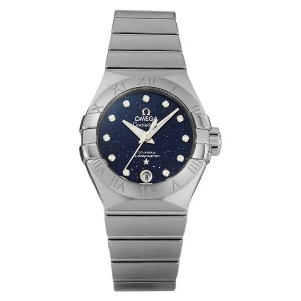 OMEGA CONSTELLATION NAVY WATCH: OMEGA Constellation Navy Watch Brand: OMEGA Type/Style: Wristwatch Material: Case Material Stainless steel Band material Stainless steel Color: none Size: [Case size] Height 27 x width 27 x thickness