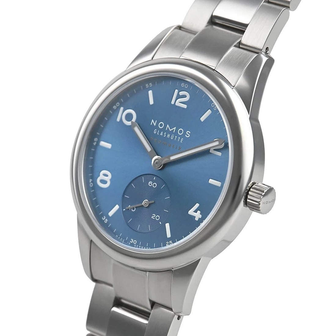 NOMOS GLASHUTTE CLUB SPORT NEOMATIK WATCH: Nomos Glashutte Club Sport Neomatik Watch Brand: NOMOS Type/Style: Wristwatch Material: Case Material Material (Main) Stainless Steel Color: Blue Size: Case Size 37.0mm Case Thickness 8.4mm
