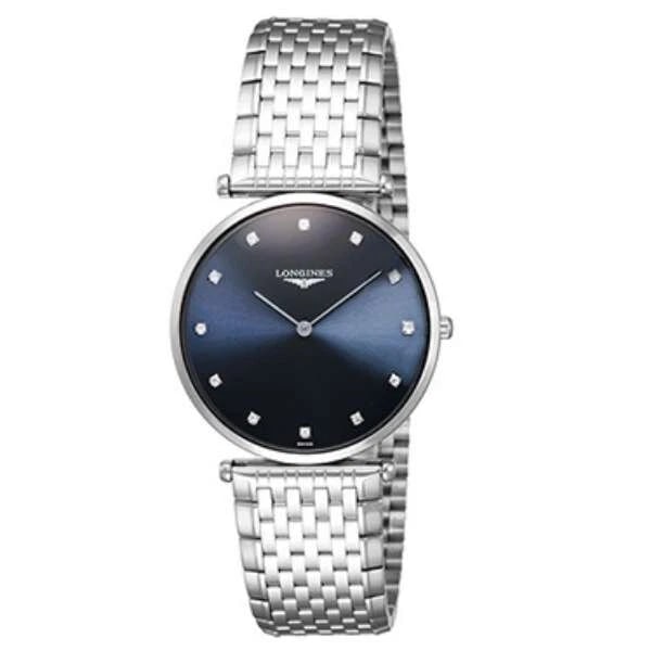 LONGINES LA GRANDE CLASSIQUE BLUE WATCH: LONGINES La Grande Classique Blue Watch Brand: Longines Type/Style: Wristwatch Material: Case Material Stainless Steel Band Material Stainless Steel Color: Dial Color Blue Size: Case Disions 36mm