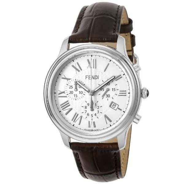 FENDI WATCH ALLEGRA SILVER DIAL WATCH: FENDI Watch ALLEGRA Silver Dial Watch Brand: Fendi Type/Style: Wristwatch Material: Case Material Stainless steel Band material/type: Leather Color: Band color: Black Dial color: Silver Size: Case