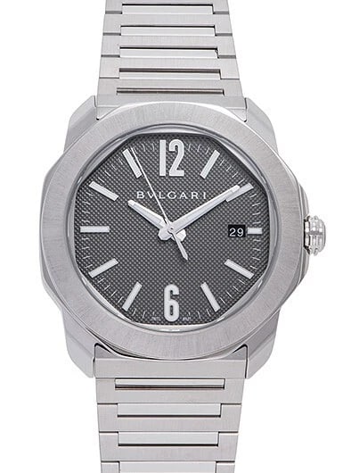 BVLGARI OCTO ROMA GREY WATCH: Bvlgari Octo Roma Grey Watch Brand: Bvlgari Type/Style: Wristwatch Material: Case Material Material SS Color: Gray Size: Case diameter 41mm Accessories: None Accessories Notice: When purchasing