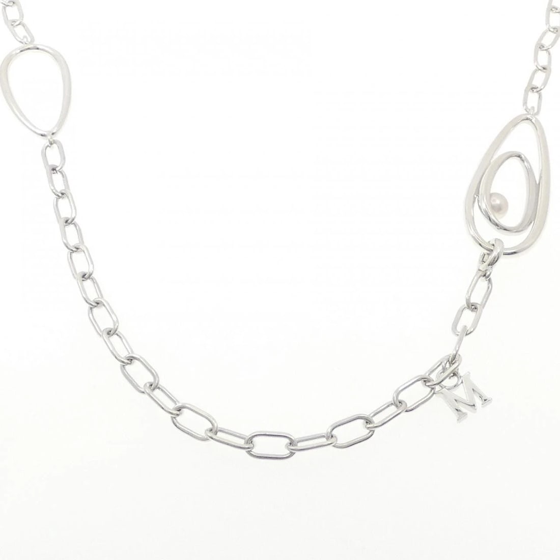 MIKIMOTO MOON DEW NECKLACE: Mikimoto Moon Dew Necklace Brand: MIKIMOTO Type/Style: Mikimoto Necklace Material: 925Silver, Main Stone Akoya Pearl Color: Silver Size: Length -71cm Actual Size Max width approx.: 20.7mm Chain