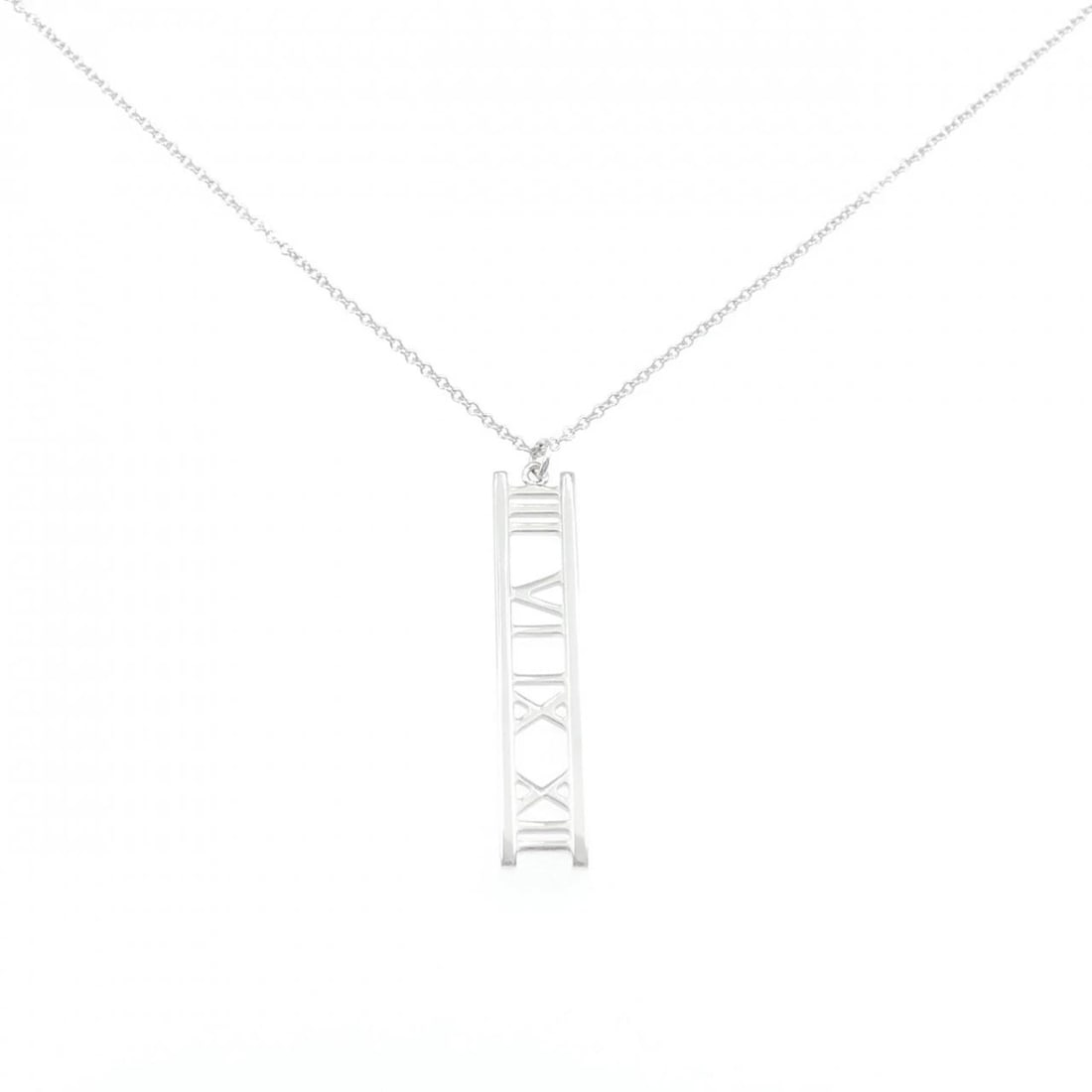 TIFFANY & CO. ATLAS OPEN BAR NECKLACE: TIFFANY & Co. Atlas Open Bar Necklace Brand: TIFFANY&Co. Type/Style: TIFFANY&Co. Necklace Material: 750 white gold, Color: White Gold Size: Length 41cm Actual Size Pendant Length approx. x width