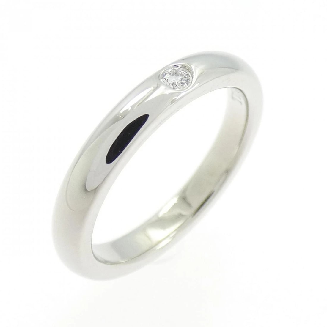 TIFFANY&CO. STACKING BAND RING: TIFFANY&Co. Stacking Band Ring Brand: TIFFANY&Co. Type/Style: TIFFANY & Co. Ring Material: Platinum950, Main Stone natural Color: Silver Size: US 3 1/2 Accessories: None Accessories Notice: When