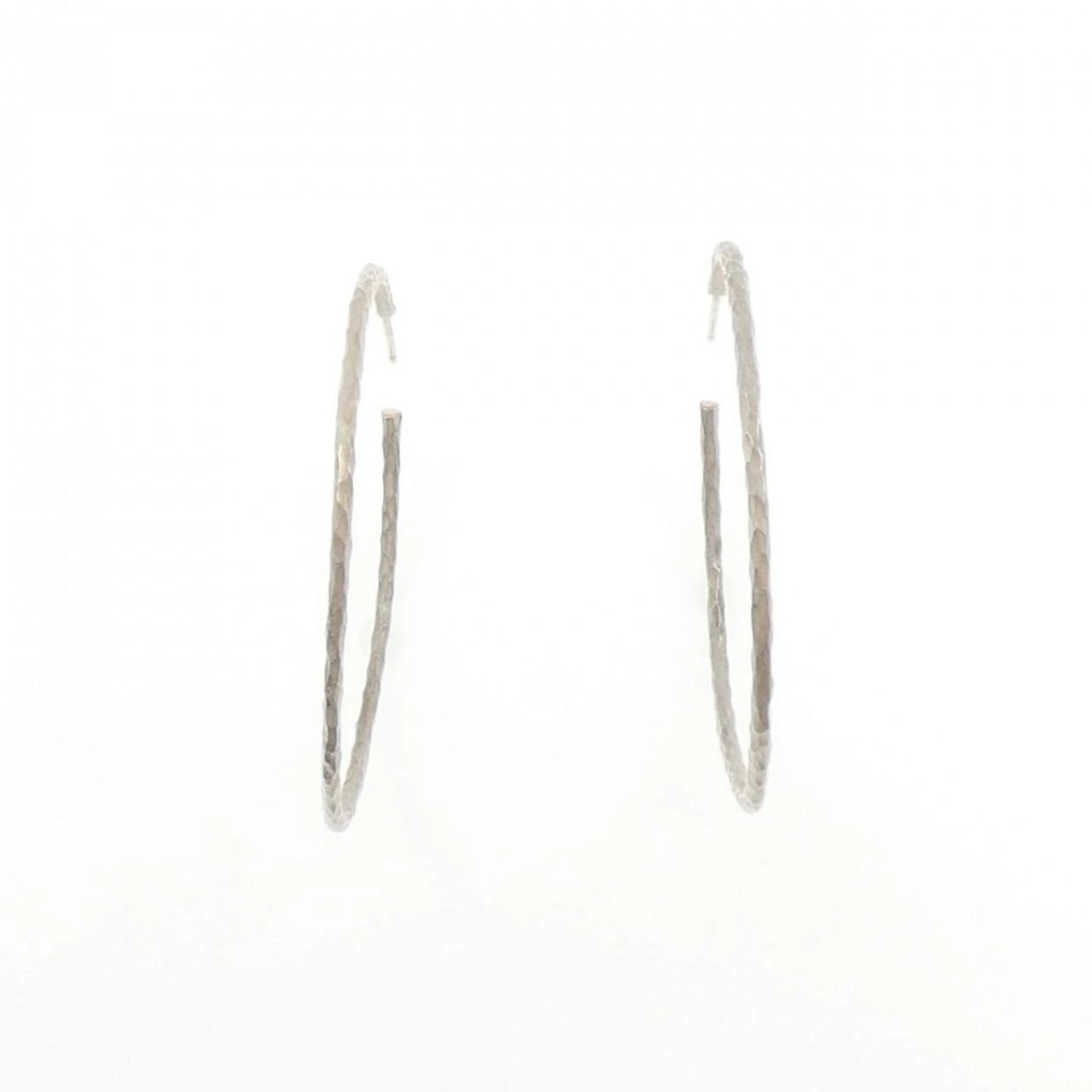 TIFFANY&CO. HAMMERED HOOP LARGE PIERCE - 2