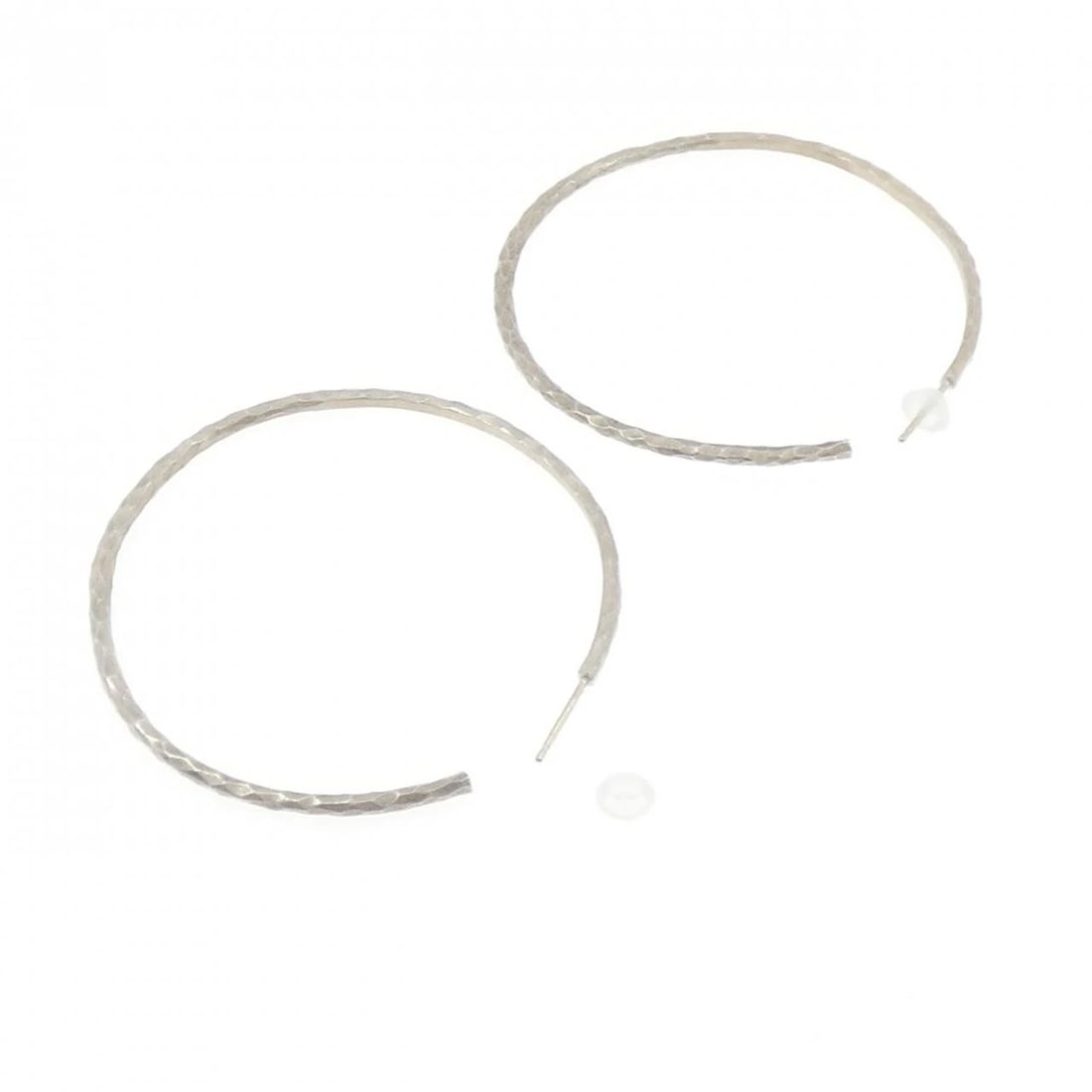 TIFFANY&CO. HAMMERED HOOP LARGE PIERCE - 3
