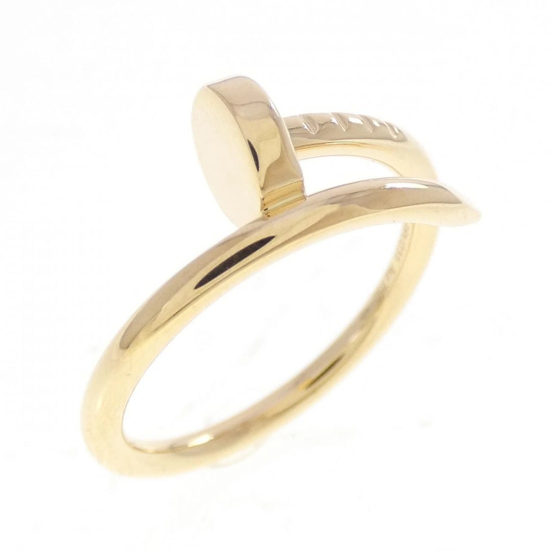 CARTIER JUSTE UN CLOU SMALL RING: Cartier Juste un Clou small ring Brand: CARTIER Type/Style: Cartier Ring Material: 750 yellow gold, Color: yellow gold Size: US 4 Accessories: None Accessories Notice: When purchasing pre-owned
