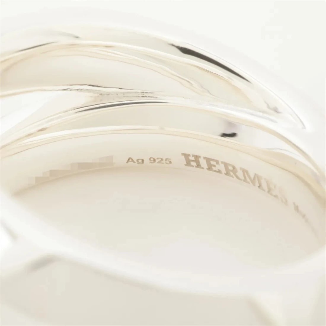 HERMES MINI CREW DOUBLE RING 925 SILVER - 3