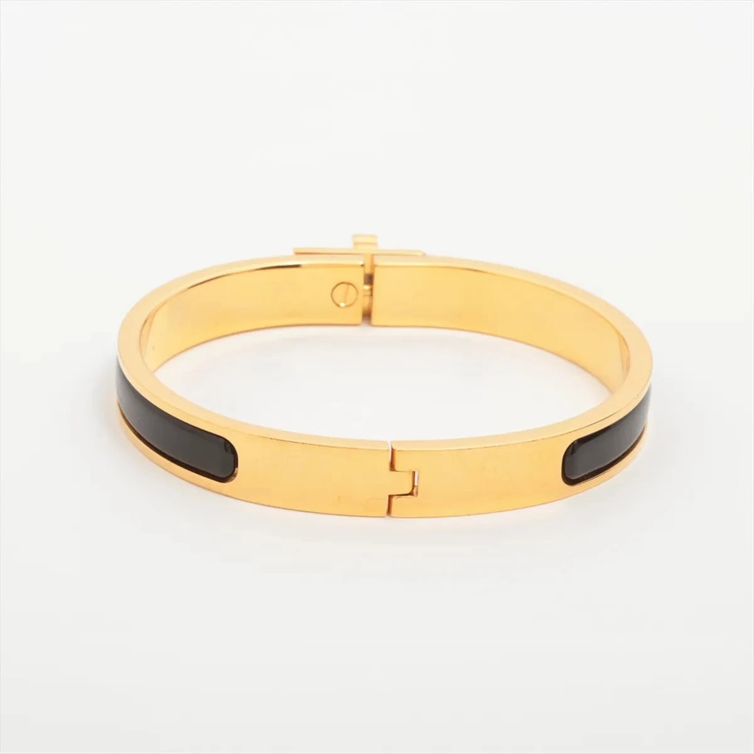 HERMES MINICLICK KELLY BANGLE GP GOLD?BLACK: Hermes Miniclick Kelly Bangle GP gold?black Brand: Hermes Type/Style: Bracelet Material: GP Color: Gold?black Size: Bracelet length:14cm Accessories: None Accessories Notice: When purchasi