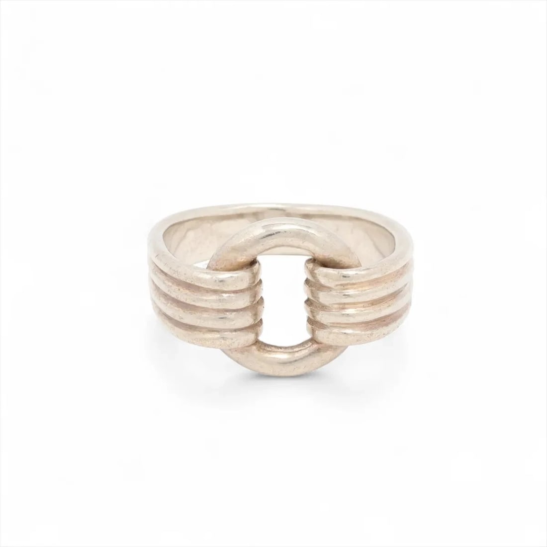 HERMES ANONYMOUS RING 925 SILVER: Hermes Anonymous Ring 925 Silver Brand: Hermes Type/Style: Ring Material: 925 Color: Silver Size: 5.25 US Accessories: None Accessories Notice: When purchasing pre-owned goods, please refe