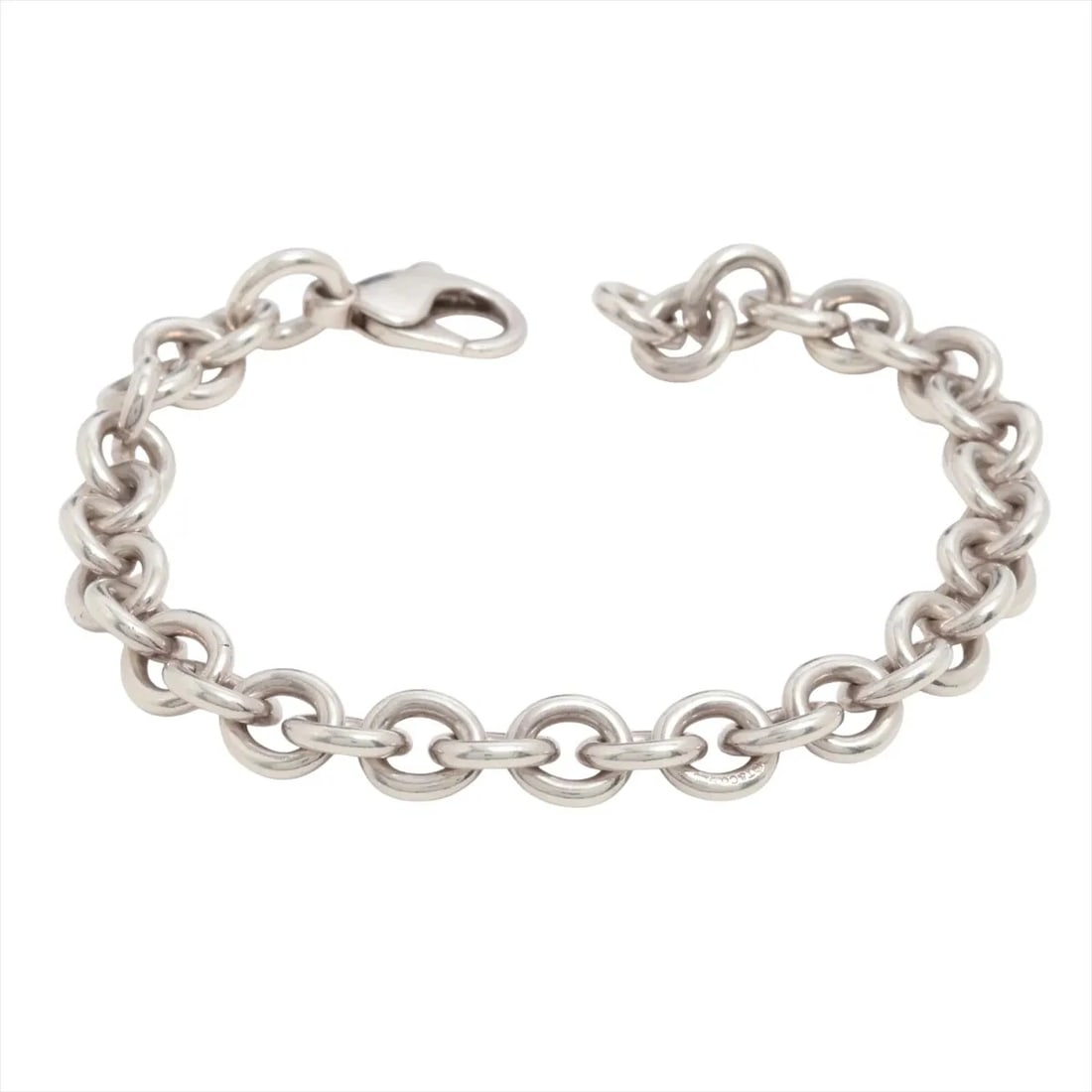 TIFFANY BRACELET 925 SILVER DONUT CIRCLE: Tiffany Bracelet 925 Silver donut circle Brand: Tiffany Type/Style: Bracelet Material: 925 Color: Silver Size: Bracelet length:18cm Accessories: None Accessories Notice: When purchasing pre-owned