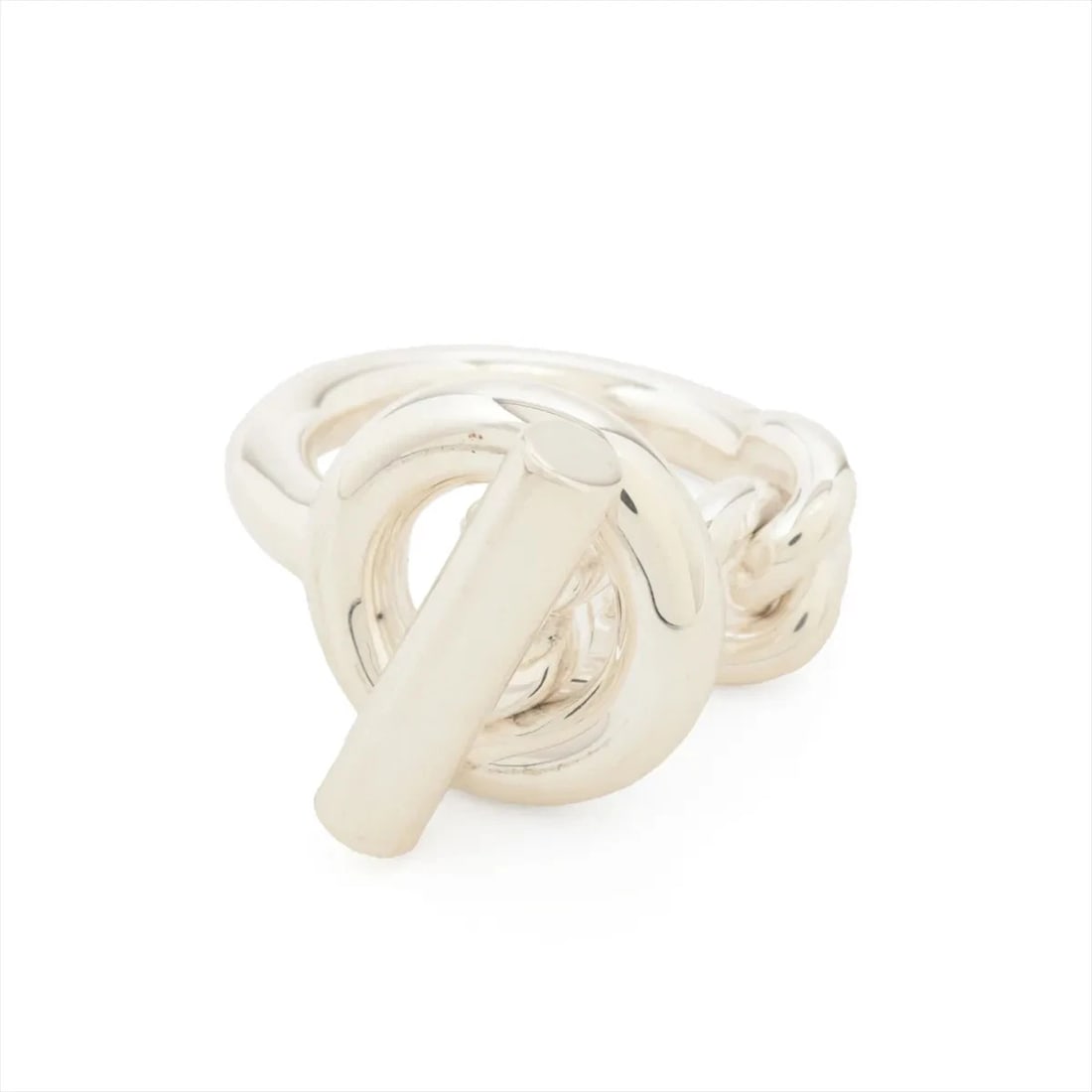 HERMES CROISET GM RING 925 SILVER: Hermes Croiset GM Ring 925 Silver Brand: Hermes Type/Style: Ring Material: 925 Color: Silver Size: 6 US Accessories: None Accessories Notice: When purchasing pre-owned goods, please refer to the