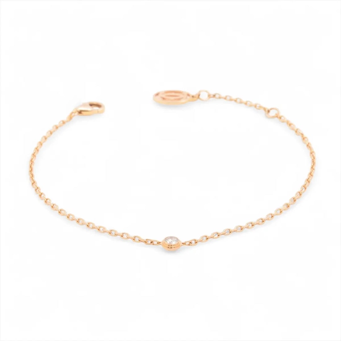 CARTIER D'AMOUR SM DIAMOND BRACELET 750(PG): Cartier D'amour SM diamond Bracelet 750(PG) Brand: Cartier Type/Style: Bracelet Material: 750(PG) Color: Pink Gold Size: Bracelet length:18.7cm Accessories: None Accessories Notice: When purchasing