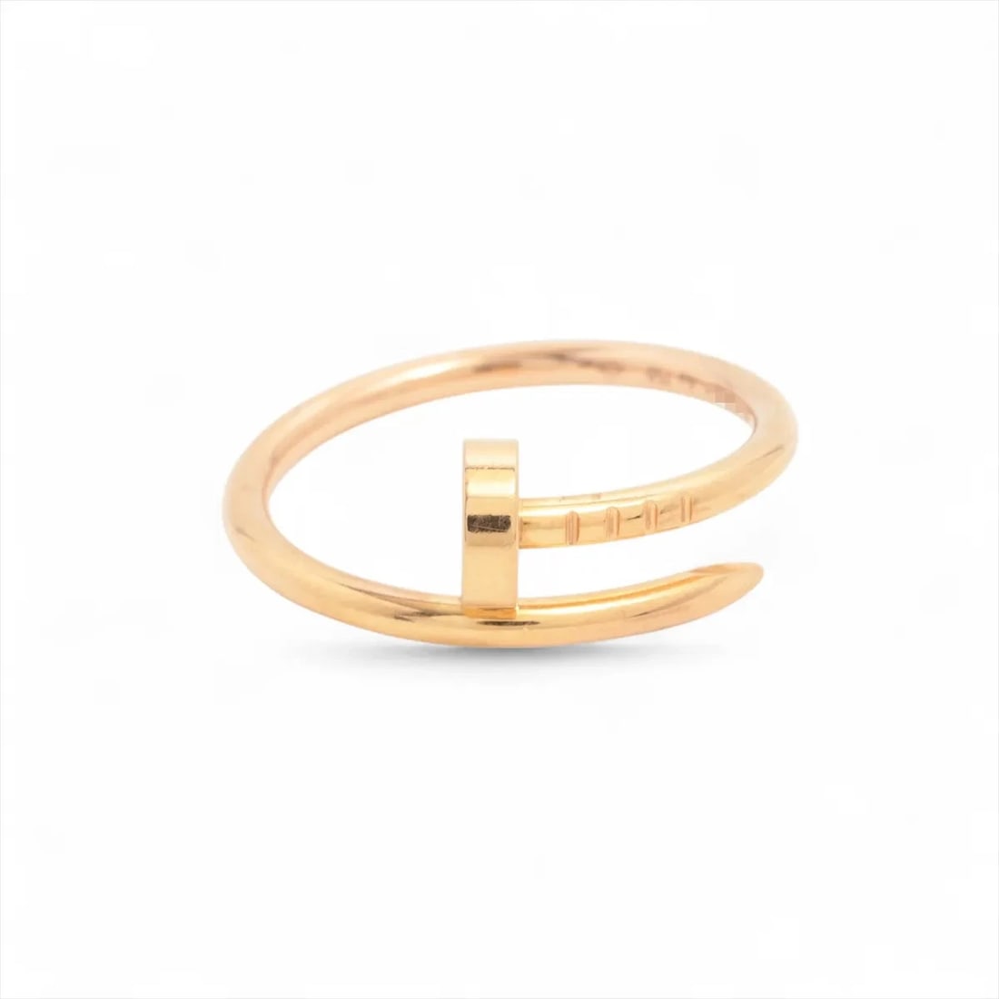 CARTIER JUSTE UN CLOU SM RING 750(PG): Cartier Juste un Clou SM Ring 750(PG) Brand: Cartier Type/Style: Ring Material: 750(PG) Color: Pink Gold Size: 6 US Accessories: None Accessories Notice: When purchasing pre-owned goods, p