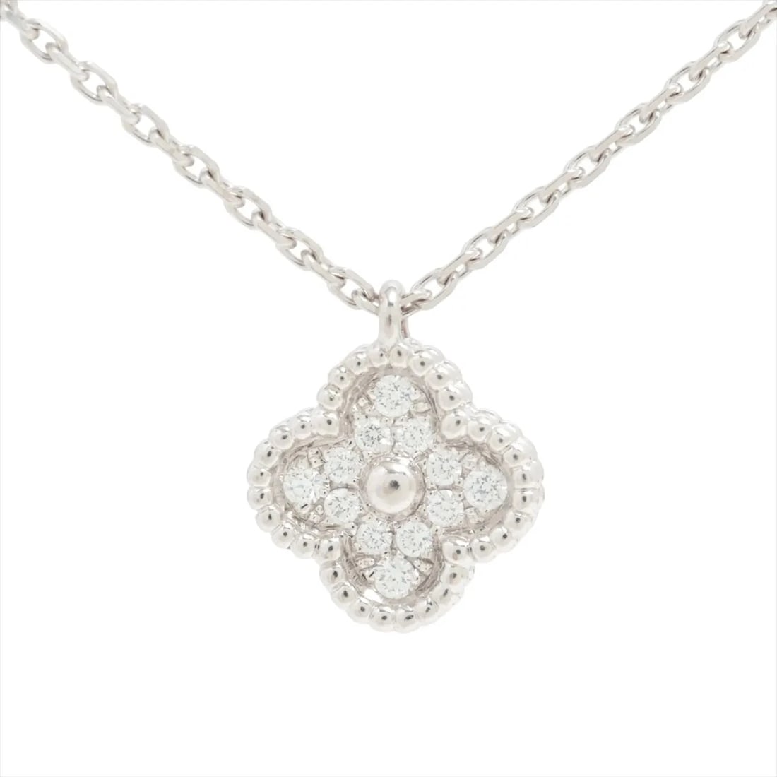 VAN CLEEF & ARPELS DIAMOND NECKLACE 750(WG): Van Cleef & Arpels diamond Necklace 750(WG) Brand: Van Cleef & Arpels Type/Style: Necklace Material: 750(WG) Color: White Gold Size: Chain length:40.3cm Accessories: None Accessories Notic