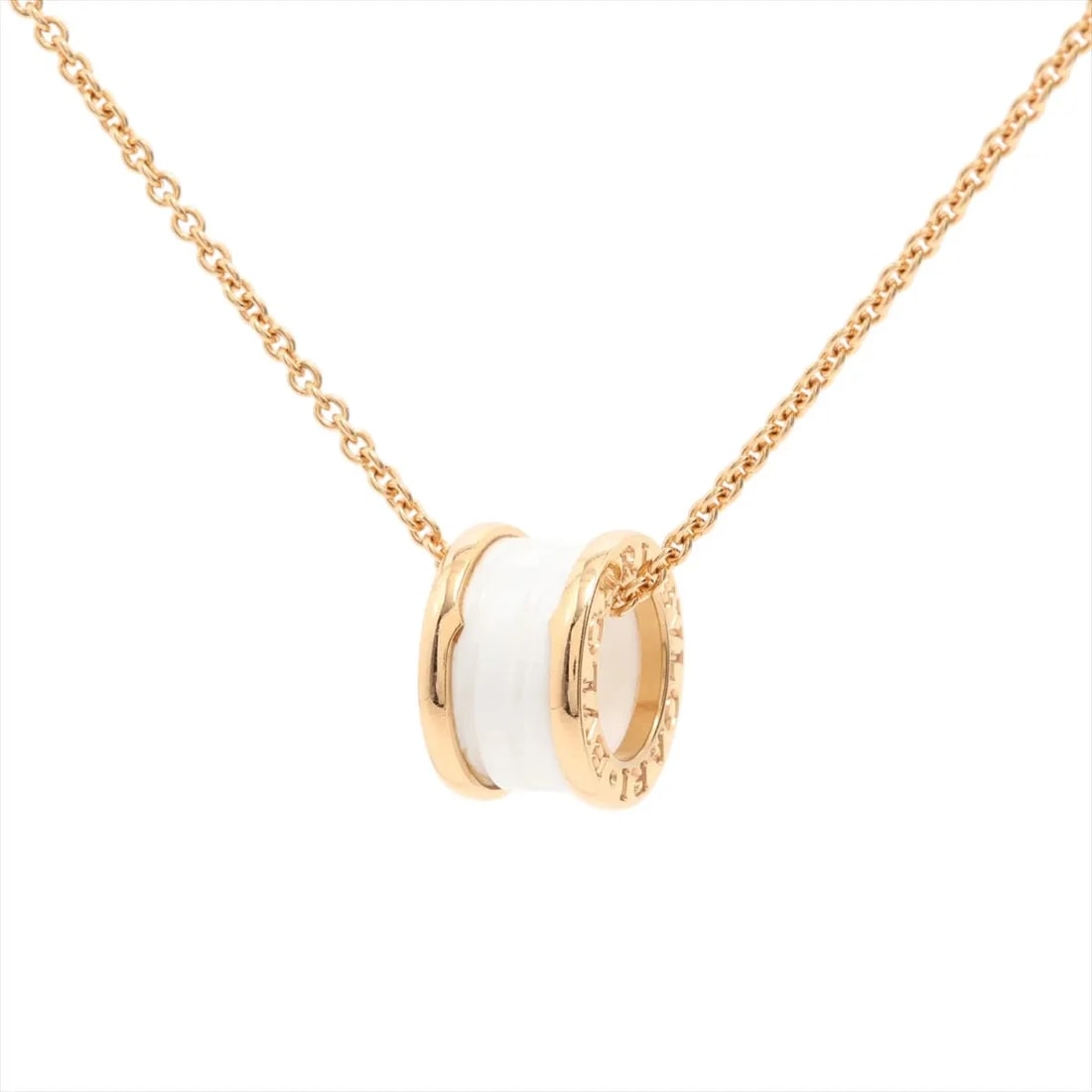 BVLGARI NECKLACE 750 (PG) ? CERAMIC: Bvlgari Necklace 750 (PG) ? ceramic Brand: Bvlgari Type/Style: Necklace Material: 750 (PG) ? ceramic Color: Pink Gold Size: Chain length:46.1cm Accessories: None Accessories Notice: When purchasing