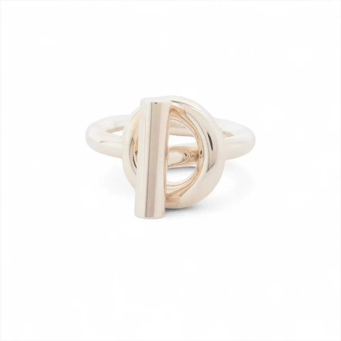 HERMES ECHAPE MM RING 925 SILVER: Hermes Echape MM Ring 925 Silver Brand: Hermes Type/Style: Ring Material: 925 Color: Silver Size: 6.75 - 7 US Accessories: None Accessories Notice: When purchasing pre-owned goods, please