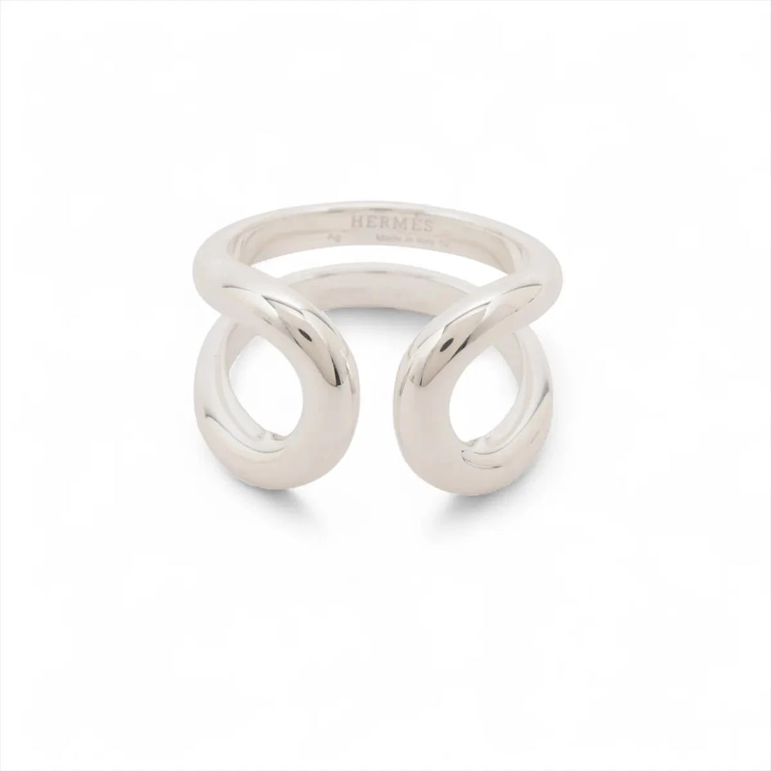 HERMES LIMA PM RING 925 SILVER: Hermes Lima PM Ring 925 Silver Brand: Hermes Type/Style: Ring Material: 925 Color: Silver Size: 6 US Accessories: None Accessories Notice: When purchasing pre-owned goods, please refer to