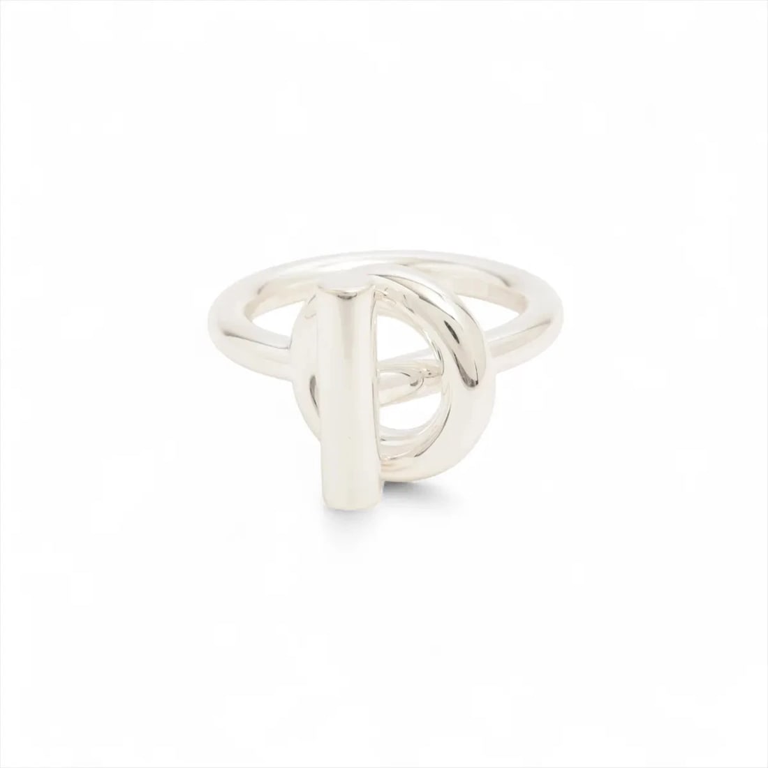 HERMES ECHAPPEE RING 925 SILVER: Hermes Echappee Ring 925 silver Brand: Hermes Type/Style: Ring Material: 925 Color: Silver Size: 8.25 - 8.5 US Accessories: None Accessories Notice: When purchasing pre-owned goods, please refer to