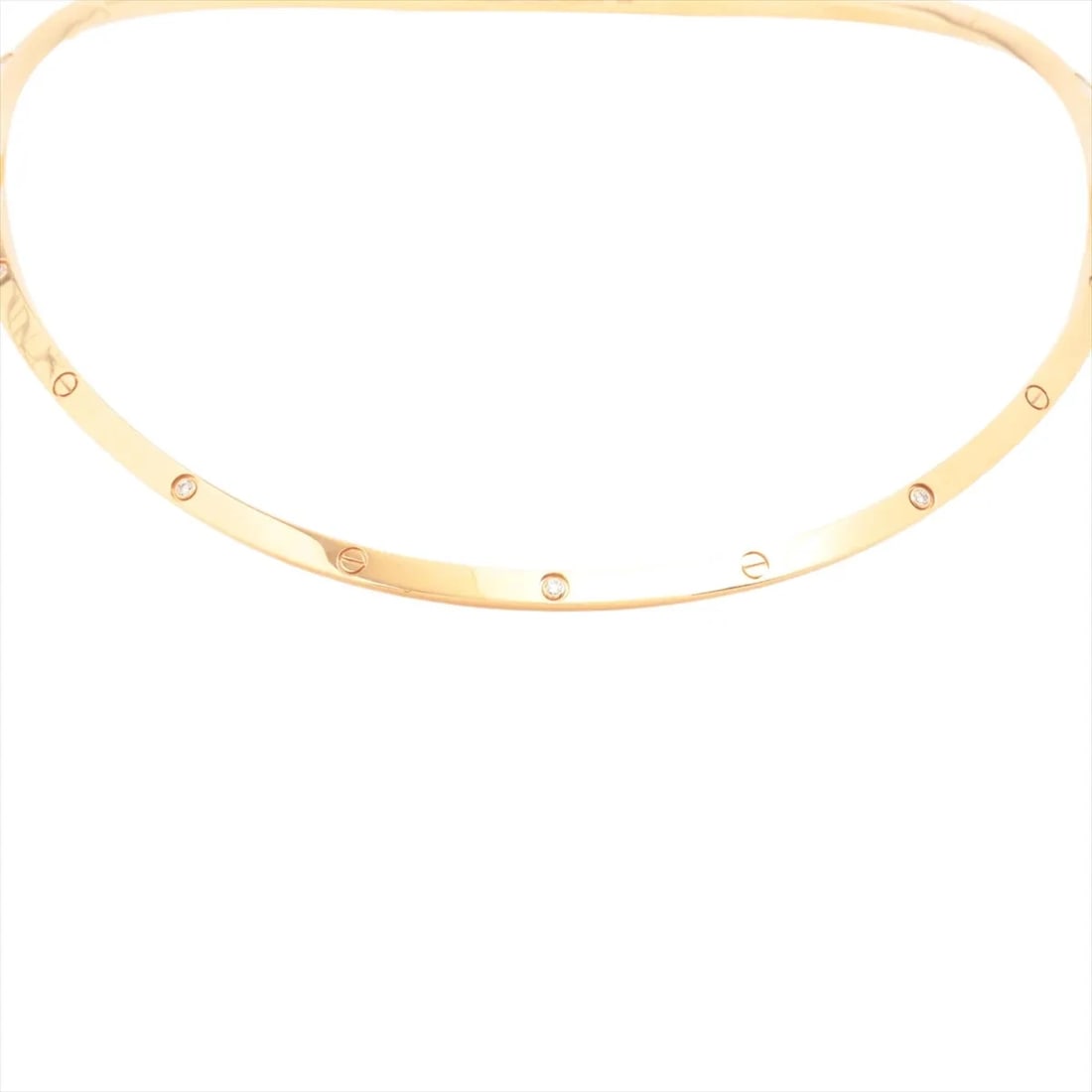 CARTIER LOVE TORQUES DIAMOND NECKLACE 750(PG): Cartier Love torques diamond Necklace 750(PG) Brand: Cartier Type/Style: Necklace Material: 750(PG) Color: Pink Gold Size: Chain length:37.3cm Accessories: None Accessories Notice: When pu