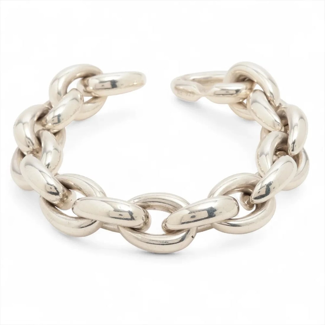 HERMES ACROBAT GM BRACELET 925 SILVER: Hermes Acrobat GM Bracelet 925 Silver Brand: Hermes Type/Style: Bracelet Material: 925 Color: Silver Size: Bracelet length:17cm Accessories: None Accessories Notice: When purchasing pre-owned goods,